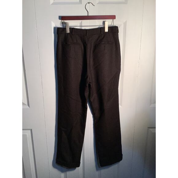 Brown Pleeted Slacks Size 33x30 - Picture 2 of 2